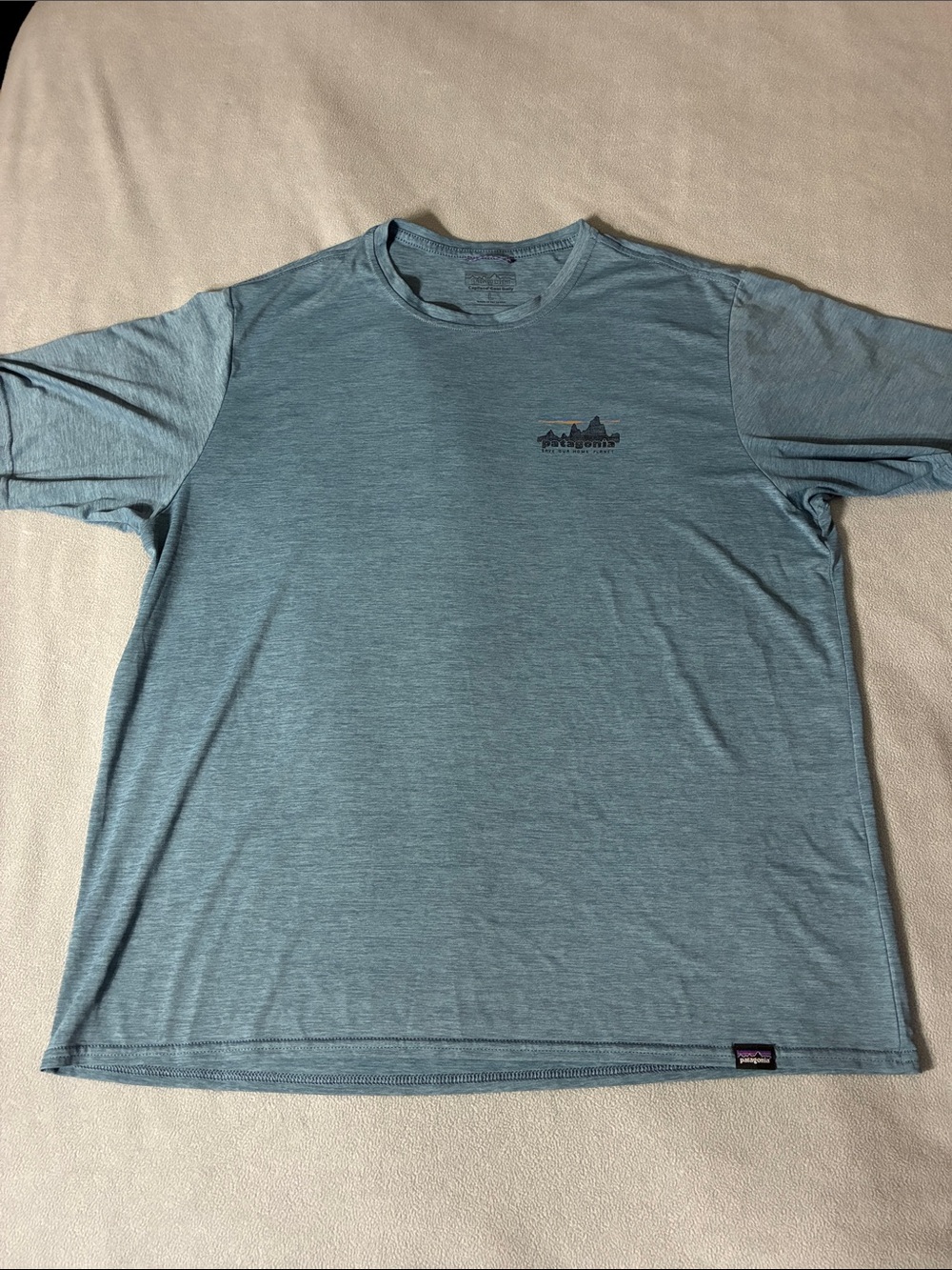 Patagonia Blue Short-Sleeve Logo Tee
